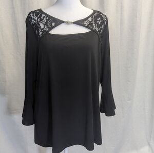 NWT Liz McCoy Size XL Black Tunic